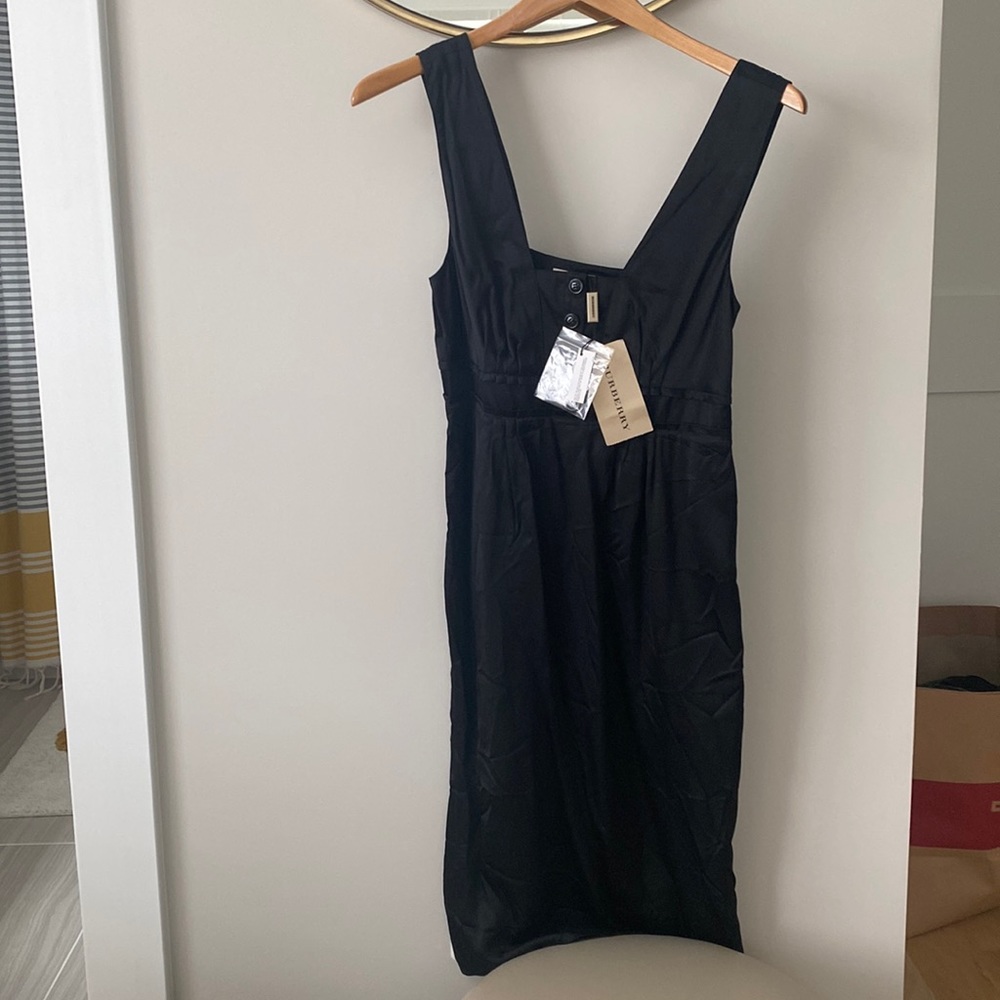 NWT Authentic Burberry Satin Apron Dress